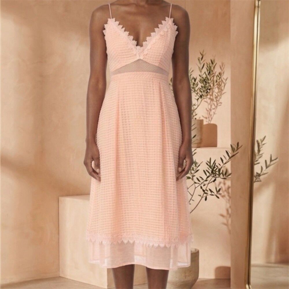 La maison talulah dress Womens sz M Fit Flare babydoll organza Cocktail Romantic